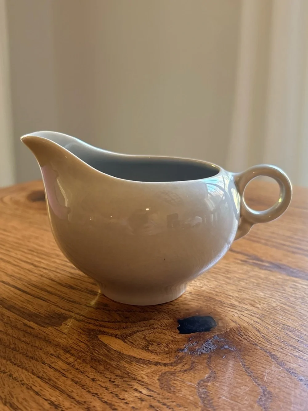 Vintage Dove Gray Ballerina Universal Potteries Creamer with Handle